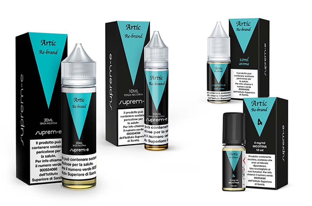 Liquidi e Aromi per Sigaretta Elettronica Linea Re-brand Artic Re-brand