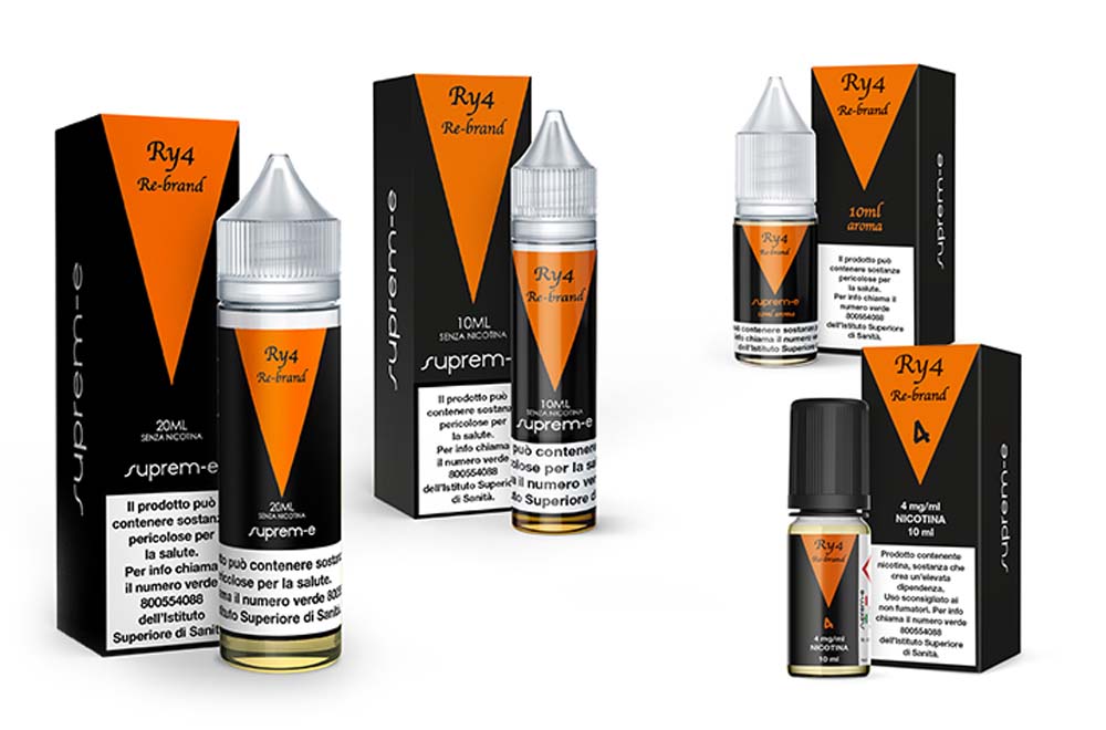 Liquidi e Aromi per Sigaretta Elettronica Linea Re-brand RY4 Re-Brand