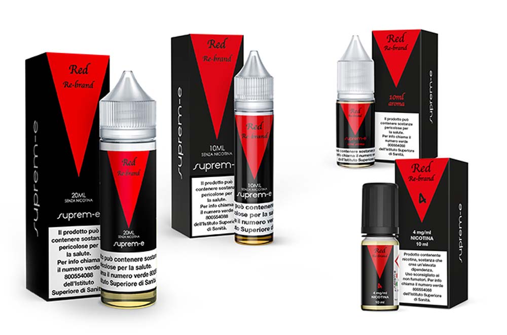 Liquidi e Aromi per Sigaretta Elettronica Linea Re-brand Red Re-Brand